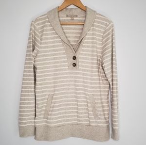 Banana Republic Oatmeal Stripe Pullover